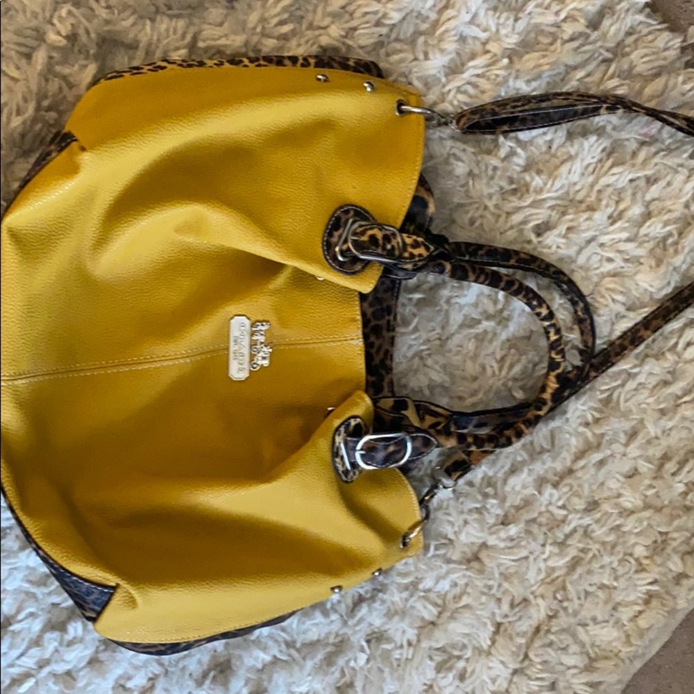 Coach purse with cheetah print (never used)